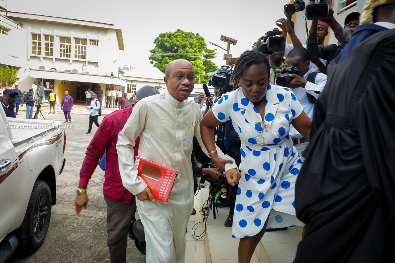 Emefiele arrives Ikoyi court on 'illegal possession of firearms'