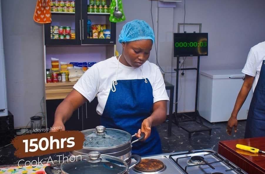 Another chef Adeola begins 150-hour cook-a-thon to break Hilda Baci’s world record