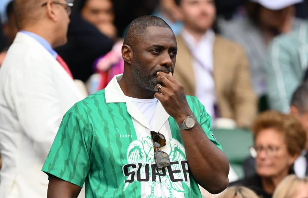 SPOTTED: Idris Elba rocks Super Eagles-inspired shirt to Wimbledon final