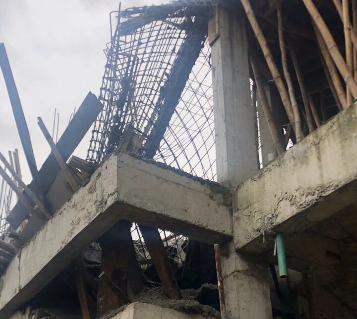 Collapsed building in Lagos