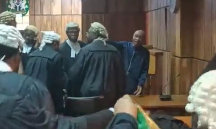 Godwin Emefiele, suspended CBN governor, in court