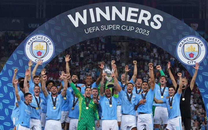 Man City beat Sevilla on penalties to claim first Super Cup title