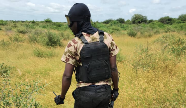 File photo of a soldier during an operation in the north-east