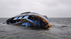 capsized boat