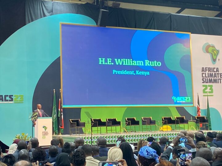 William Ruto at the africa Climate Summit