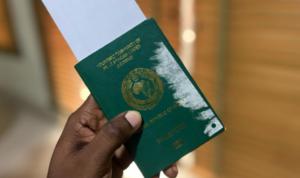 A Nigerian passport booklet