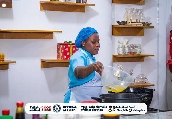 Ghanaian chef aims to break world record, cooks for over 200 hours