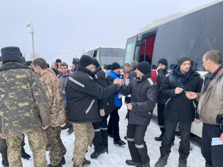 krainian prisoners of war (POWs) are seen after a swap, amid Russia's attack on Ukraine, in an unknown location, Ukraine, in this handout picture released February 4, 2023. Press Service of the General Staff of the Ukrainian Armed Forces/Handout via REUTERS ATTENTION EDITORS - THIS IMAGE HAS BEEN SUPPLIED BY A THIRD PARTY.