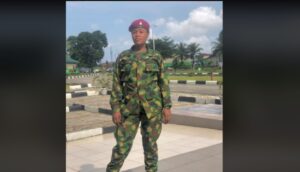 Ruth Ogunleye, a soldier of the Nigerian army who accused superiors of harassment