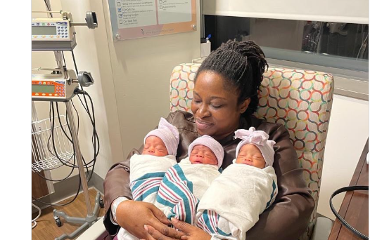 Nigerian couple welcomes triplets after six years of waiting