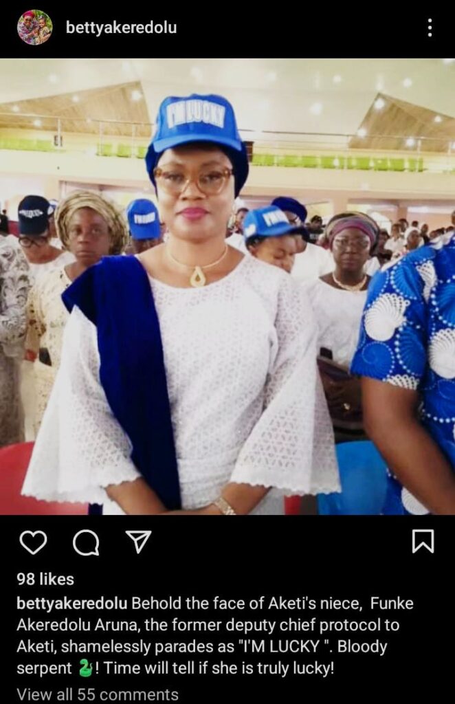 ‘You're shameless’ -- Akeredolu’s wife berates in-law for 'supporting ...