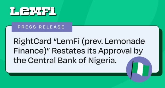 RightCard “LemFi (prev. Lemonade Finance)” restates its approval by the ...