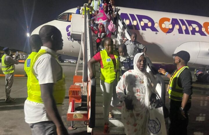 Nigerians evacuated fro Chad received by NEMA officials