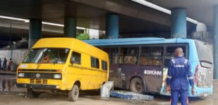 15 persons injured as BRT bus, truck collide in Lagos