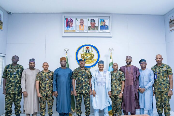 Uba Sani and members of the Nigeria Air Force