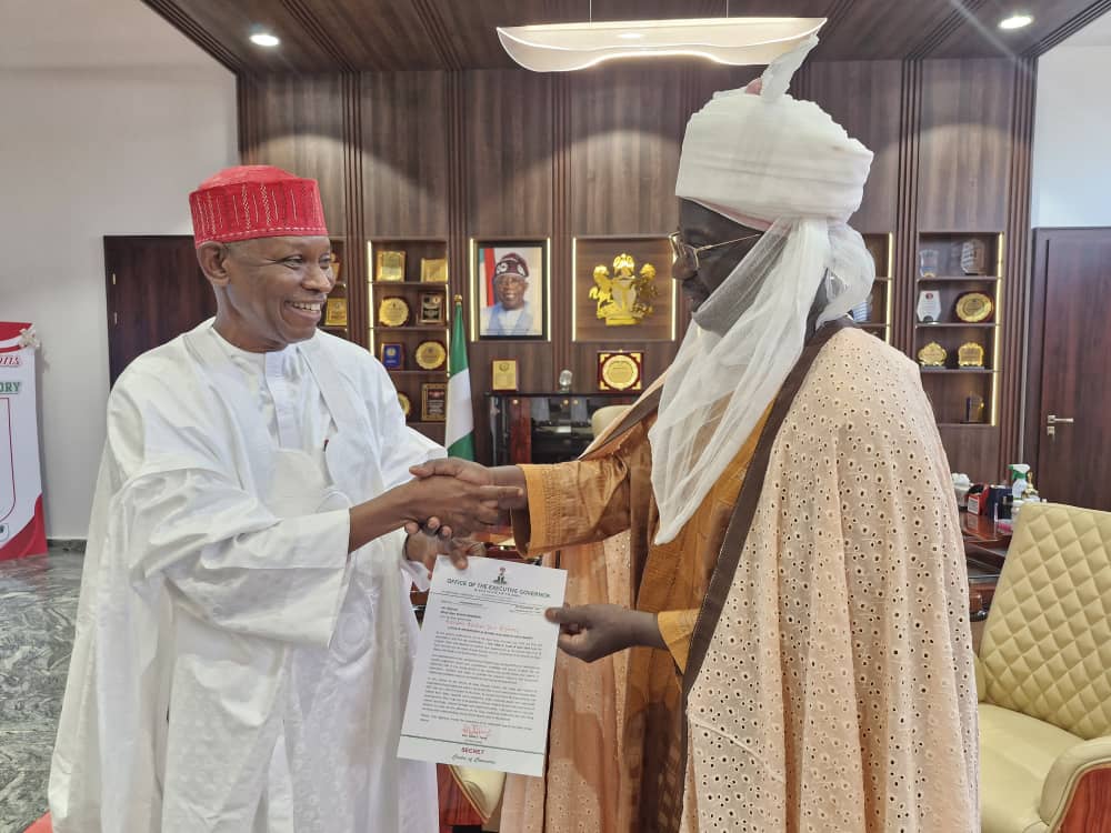 Emir of Gaya receives appointment letter from Abba Yusuf