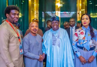 president Bola Tinubu with labour leaders at State House