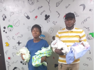 Nigerian couple welcomes quadruplets