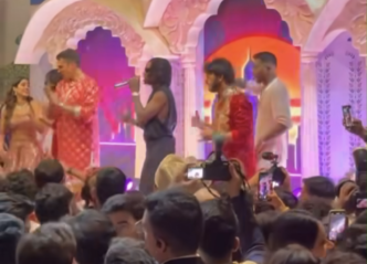 Rema performs 'Calm Down' at Indian billionaire son's wedding