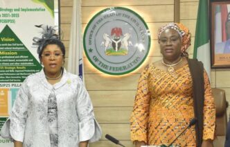 Esther Walson-Jack, the new head of service of the federation and Folashade Yemi-Esan, her immediate predecessor