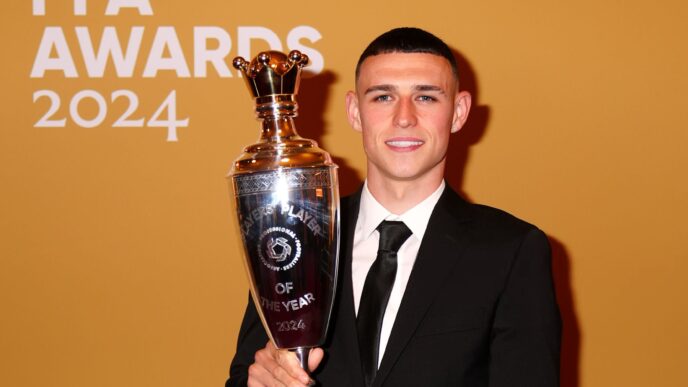 Phil Foden scored 25 goals and made 11 assists for Man City in the 2023/24 season