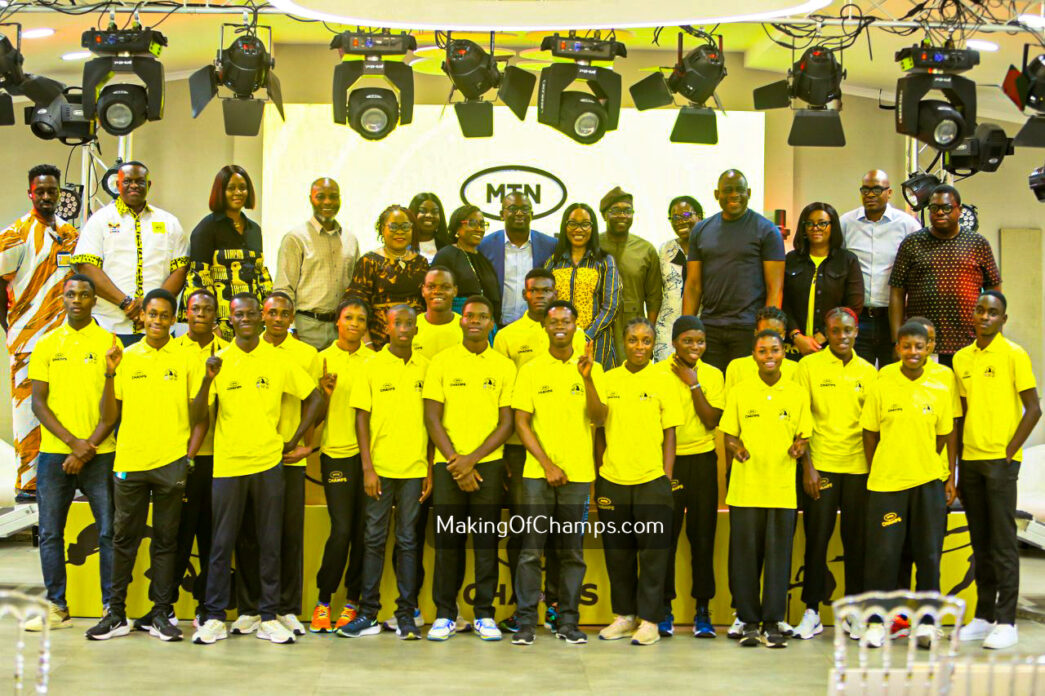 The new cohort of twenty youngsters inducted into the MoC's athletics academy will receive one-year residency and training in Lagos Photo: Making of Champions