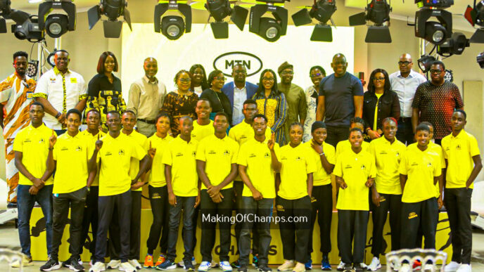 The new cohort of twenty youngsters inducted into the MoC's athletics academy will receive one-year residency and training in Lagos Photo: Making of Champions