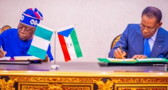 President Bola Tinubu and President Teodoro Mbasogo of Equatorial Guinea