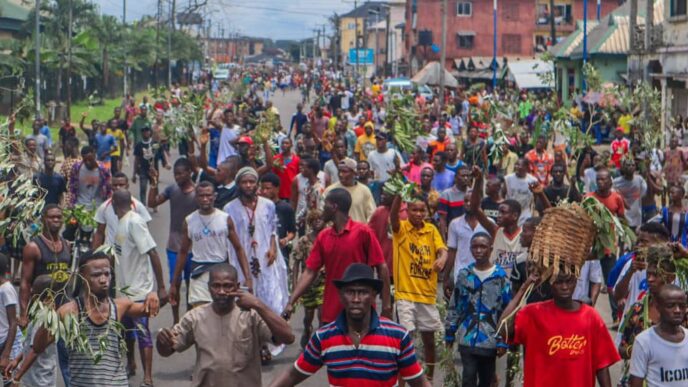 Protest against economic hardship in Rivers