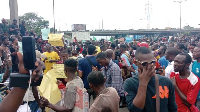 Protesters in Lagos