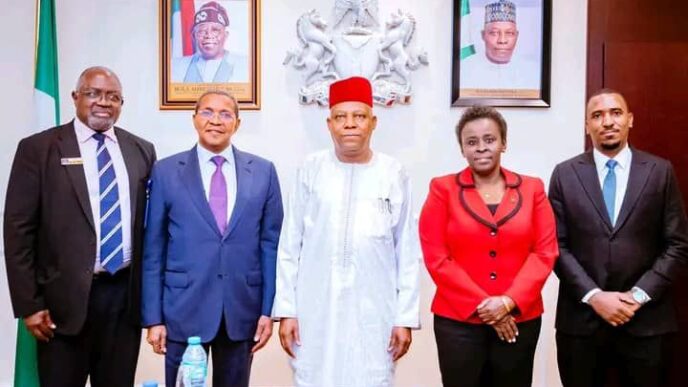 Vice-President Kashim Shettima and Tanzanian delegation at the State House