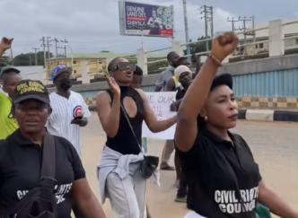 Dancer Jane Mena leads protest in Delta