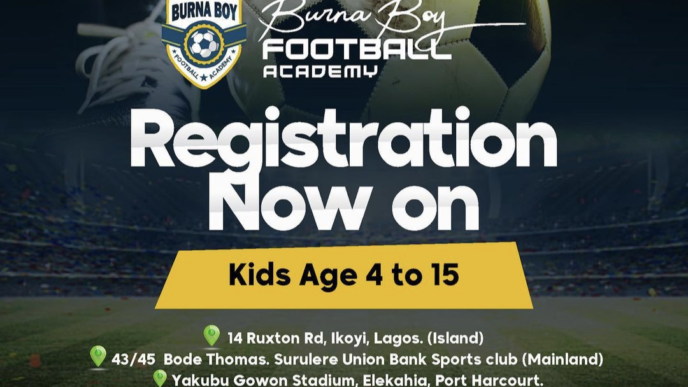 Apply for Burna Boy football academy