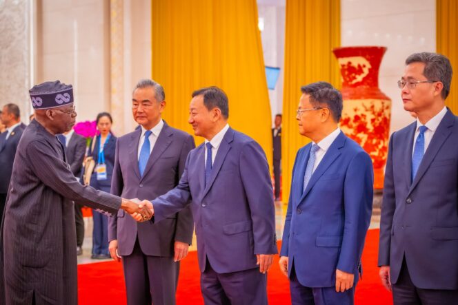 PHOTOS: Tinubu meets Xi Jinping, inspects guard of honour | TheCable