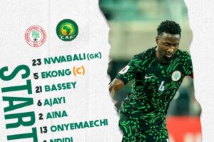 Super Eagles starting 11 against Benin Republic