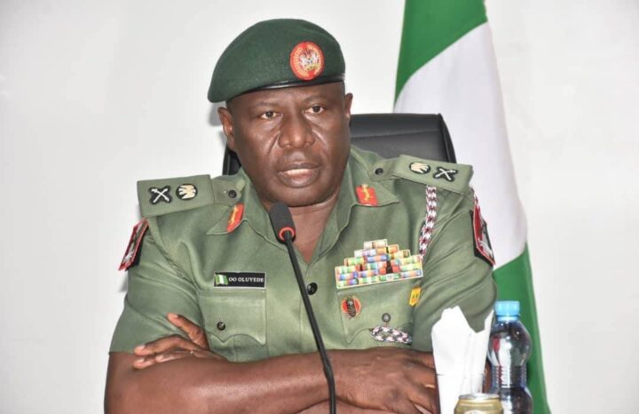 Olufemi Oluyede, the acting chief of army staff