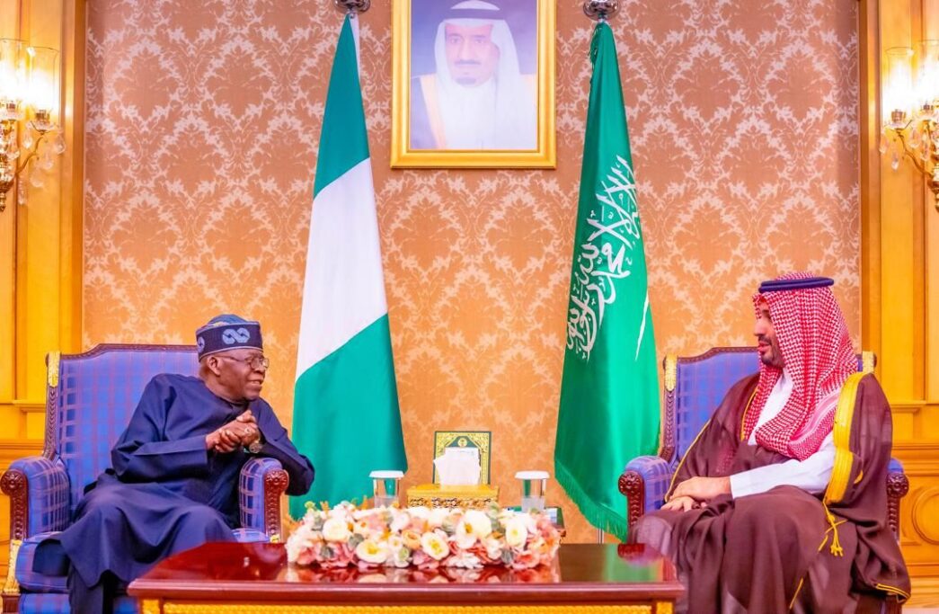 President Bola Tinubu and Mohammed bin Salman, crown prince of Saudi Arabia