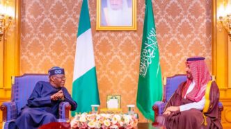 President Bola Tinubu and Mohammed bin Salman, crown prince of Saudi Arabia