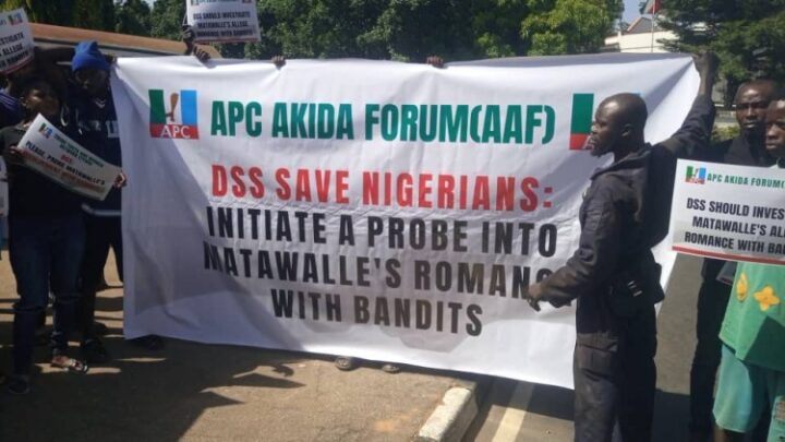 APC Akida Forum protesters at DSS headquarters