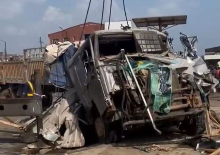 Dangote truck accident in Epe, Lagos state