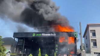 Eco fitness centre in Abuja razed by fire. Photo credit: Punch