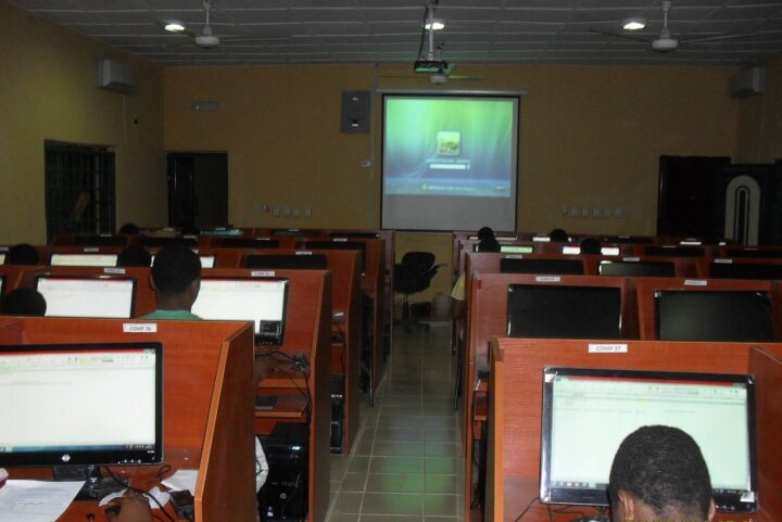 Unity college students in an auditorium