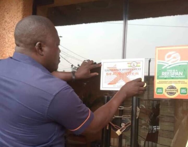 Ile Iyan restaurant in Yaba sealed by Lagos government