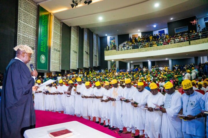 Swearing in ceremony of 20 Ogun LG chairpersons by Dapo Abiodun, the state governor