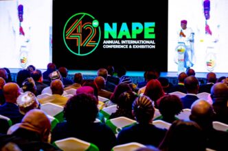 Mele Kyari, NNPC’s group chief executive officer (GCEO), delivering a keynote address at the 42nd Nigerian Association of Petroleum Explorationists (NAPE) annual international conference and exhibition in Lagos on November 11, 2024