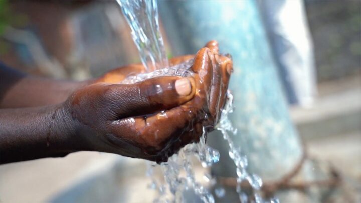 A file photo of hand washing with water