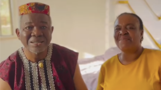 Chiwetalu Agu and his wife Ngozi