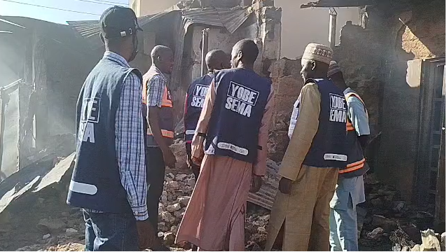 Fire razes Yobe market. Photo credit: ChannelsTV