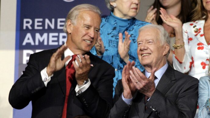 L-R: Joe Biden and Jimmy Carter. Photo credit: Sky News