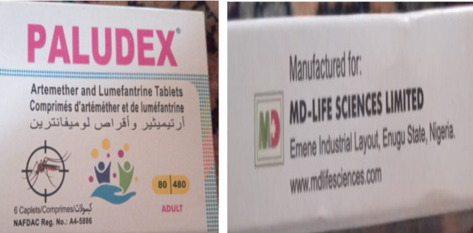 Paludex tablets and suspensions, the counterfeit malaria drugs